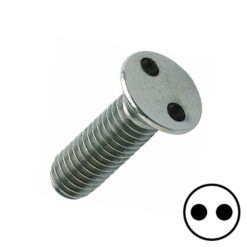 2 Hole Flat Head Machine Screw Stainless A2