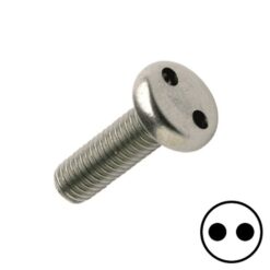2 Hole Pan Head Machine Screw Stainless A2