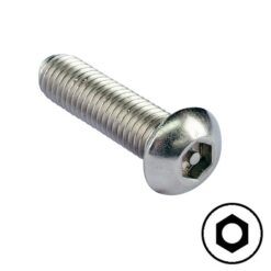 Pin-Button Hex Socket Screw Stainless A2 M8x10
