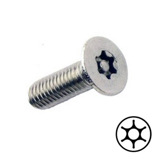 Pin-Flat 6-Lobe Machine Screw Steel / Zinc 3Cr Plated M4x20