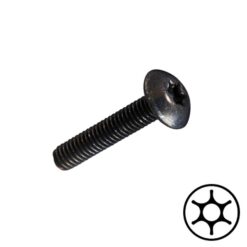 Pin-Truss 6-Lobe Machine Screw Steel / Zinc 3Cr Plated Black M5x6